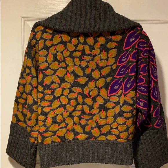 DKNY Cashmere Lambswool Zip Front Sweater Jacket M - Picture 7 of 9